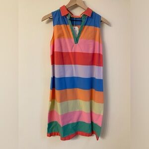 NWT Vilagallo striped cotton polo dress